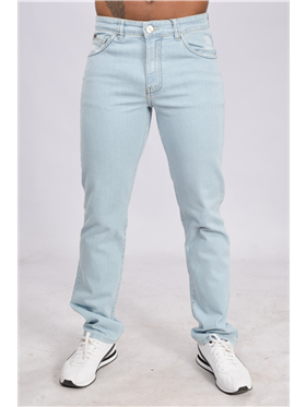 Calça Masculina Jeans - Cintura Alta - Perna Reta - DTA